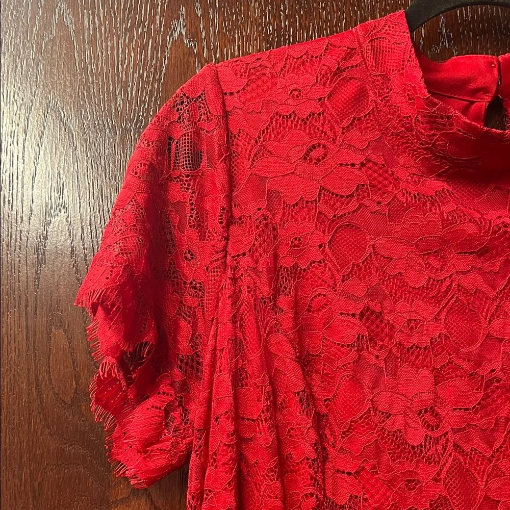 Torrid Mini Lace High Neck Skater Dress - Picture 3 of 16